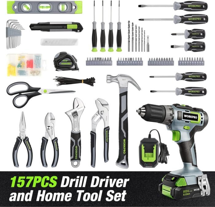 Convenient power tools kit with a tool bag for easy storage and organization of your tools.
